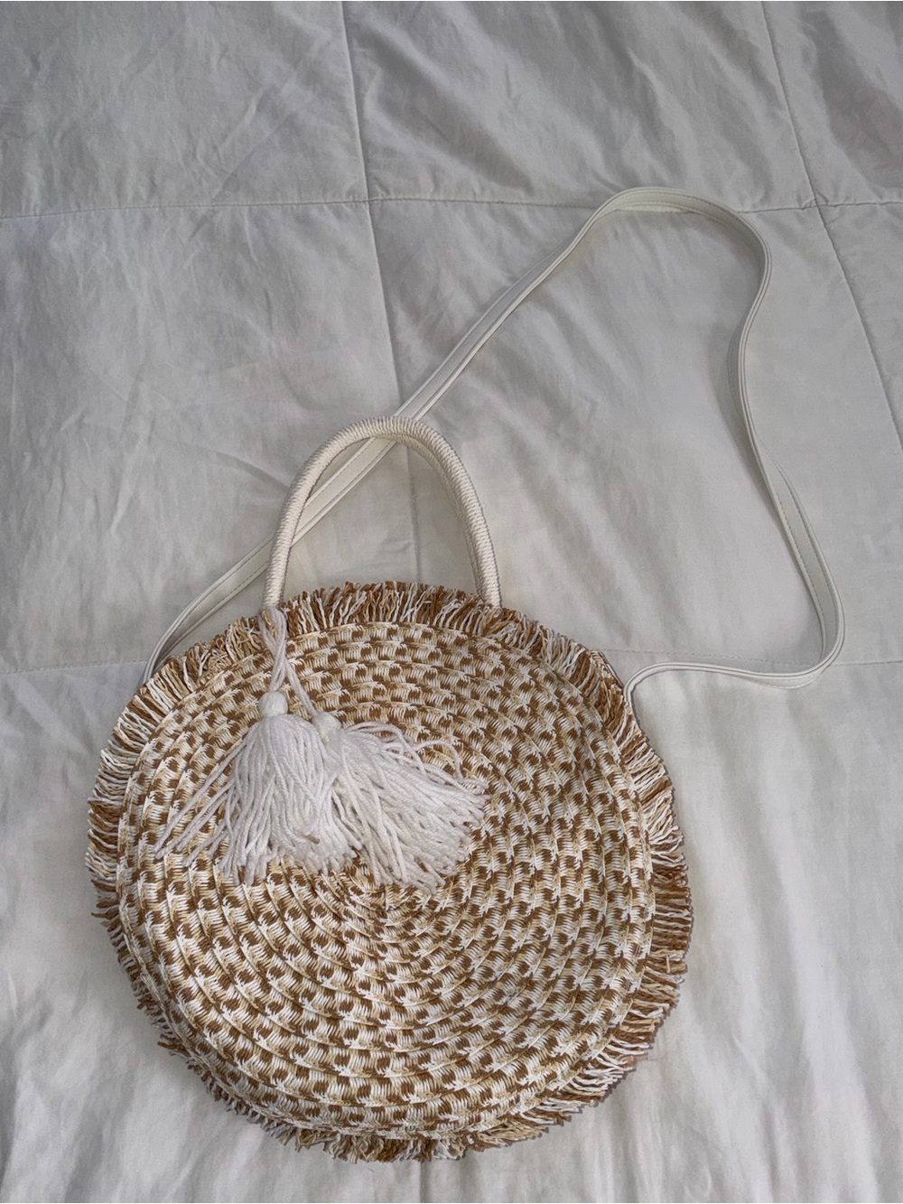 Mud Pie Woven Beach Bag